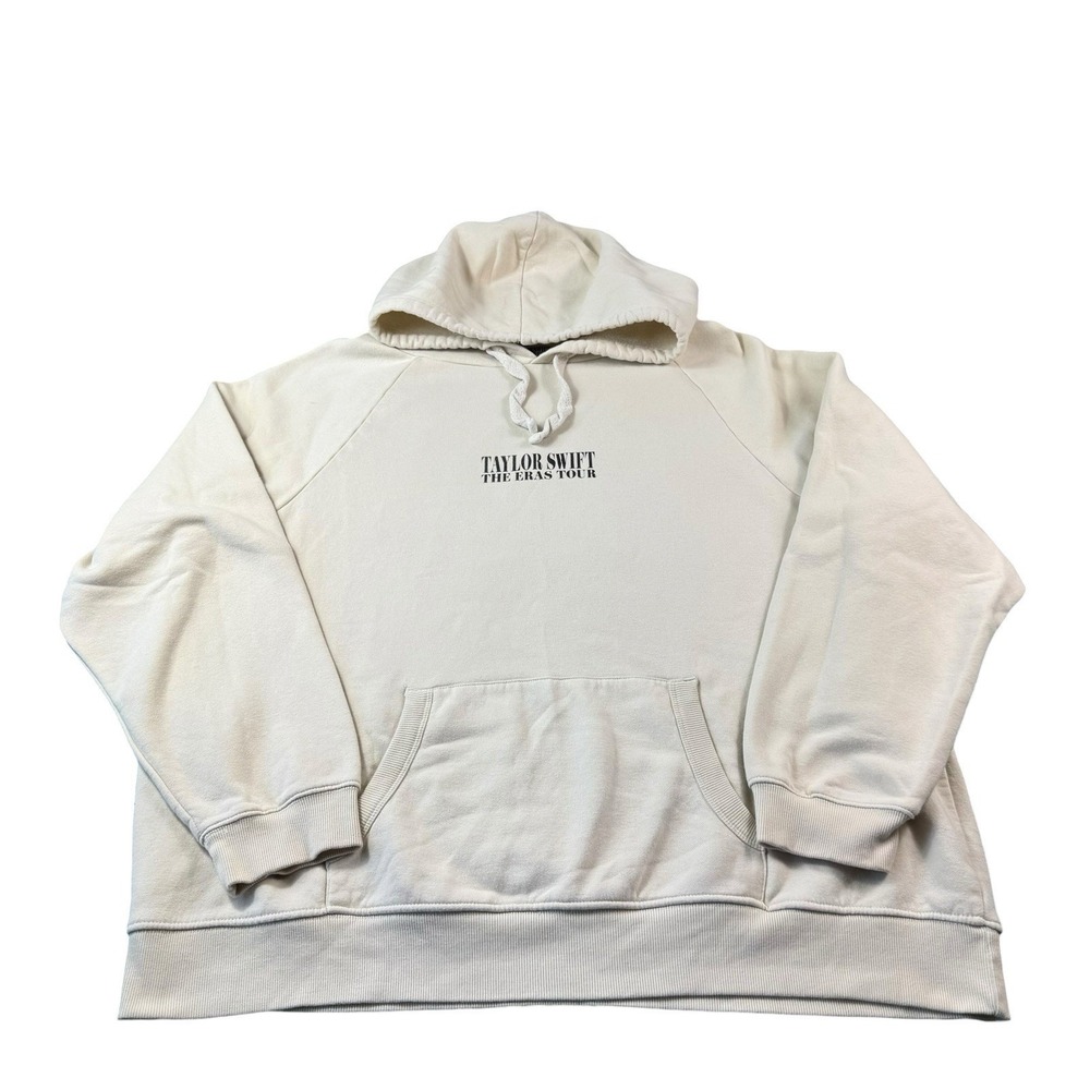 Taylor Swift The Eras Tour Hoodie Cream Beige Graphic Logo 3XL JJ4193 F3491A
